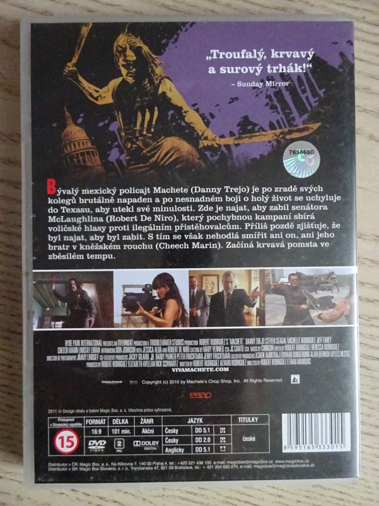 MACHETE, S. SEAGAL, R. DE NIRO, DVD FILM