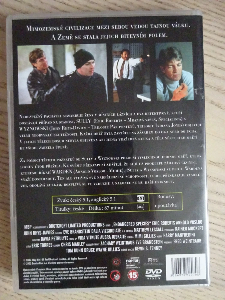 OHROŽENÉ DRUHY, E. ROBERTS, A. VOSLOO, DVD FILM