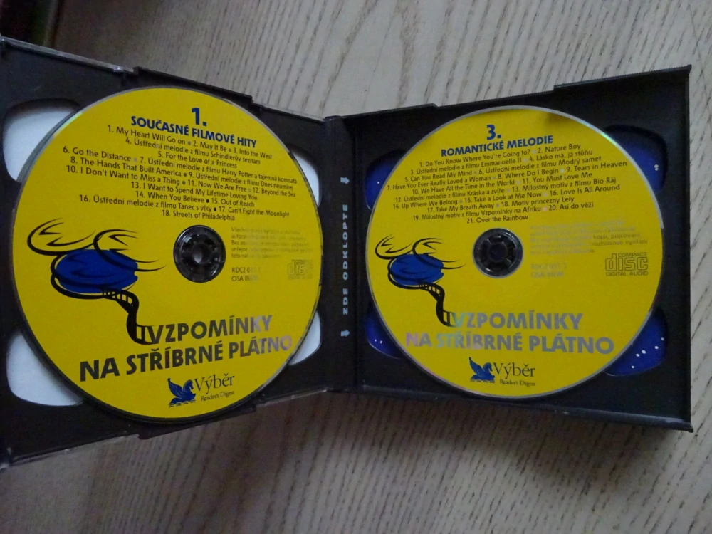 VZPOMÍNKY NA STŘÍBRNÉ PLÁTNO, 4X CD, CD FILMOVÁ HUDBA