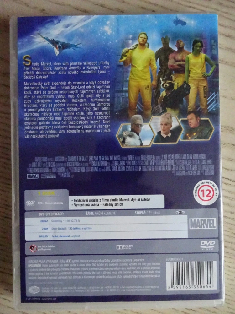 STRÁŽCI GALAXIE, CH. PRATT, Z. SALDANA, DVD FILM
