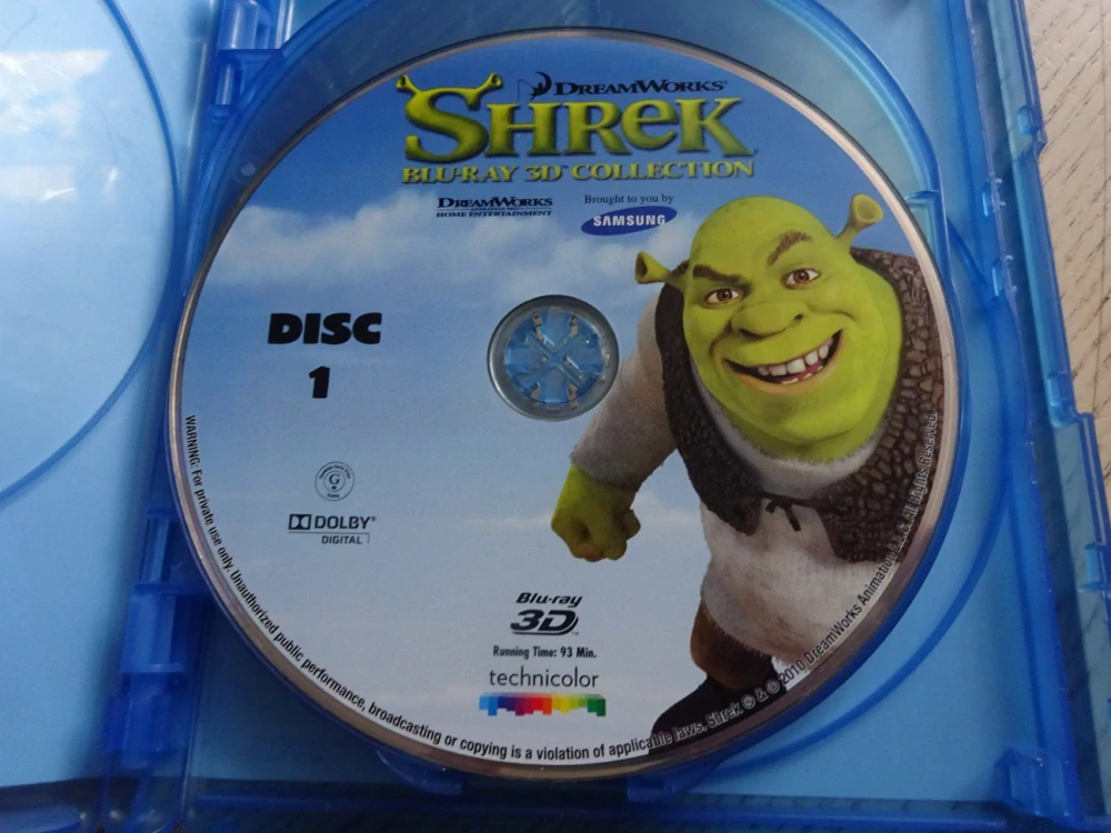 SHREK 1-4, BLURAY DVD FILM 