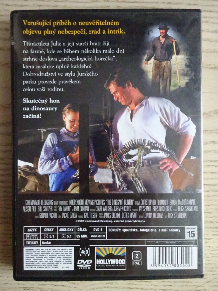 LOVEC DINOSAURŮ, CH. PLUMMER, A. PILL, DVD FILM