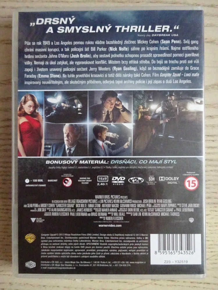 GANGSTER SQUAD: LOVCI MAFIE, J. BROLIN, R. GOSLING, DVD FILM