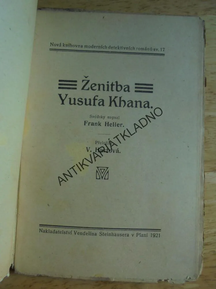 ŽENITBA YUSUFA KHANA, HELLER, DETEKTIVKA, 1921