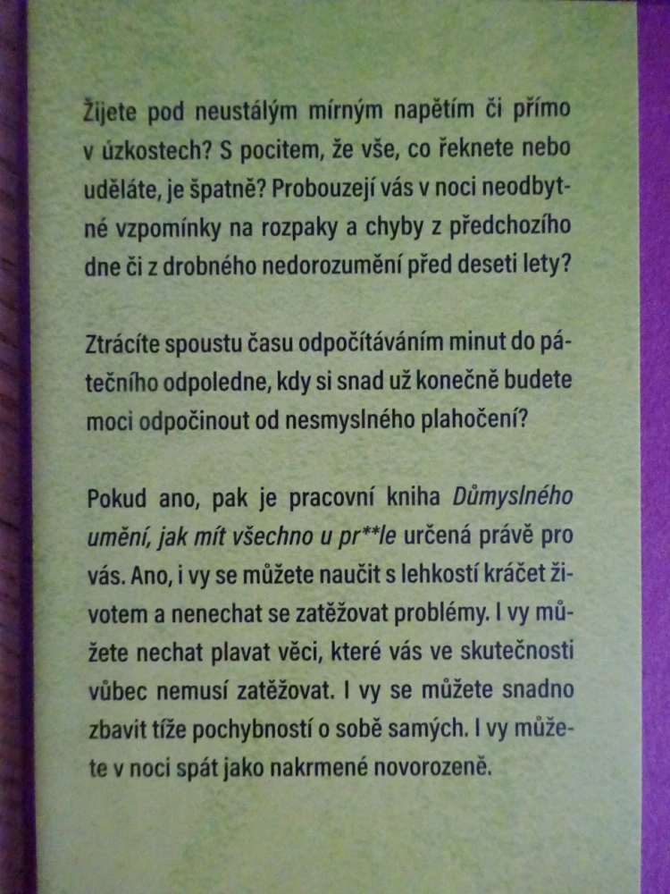 DŮMYSLNÉ UMĚNÍ JAK MÍT VŠECHNO U PRDELE, MARK MANSON, **an
