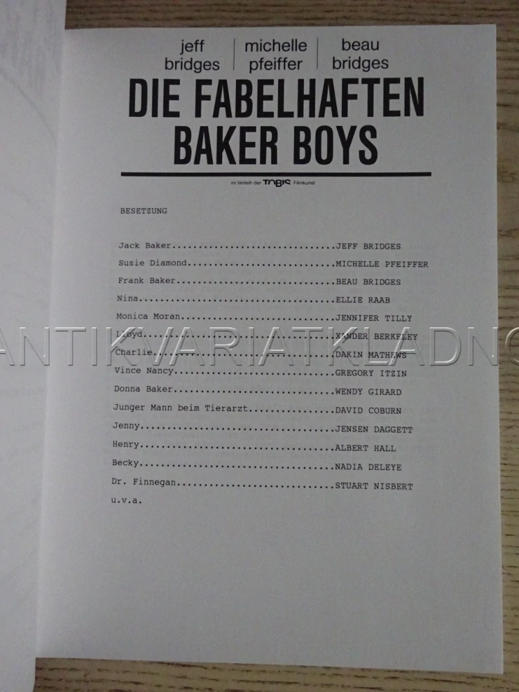 BÁJEČNÍ BAKEROVI HOŠI, J. BRIDGES, NĚMECKY, PROGRAM