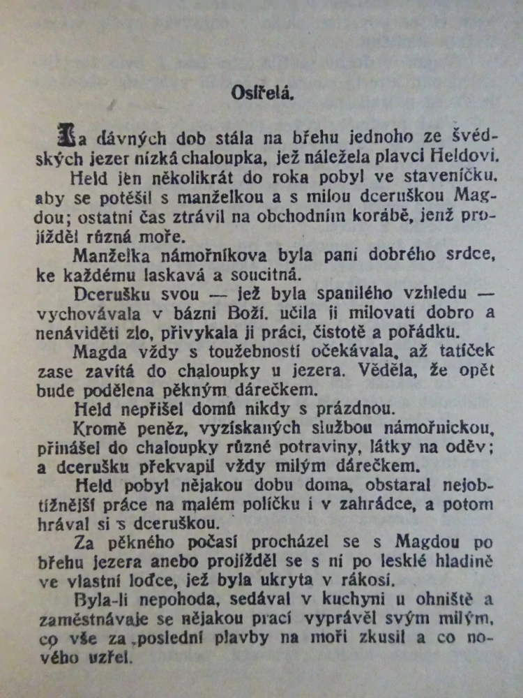JEZERNÍ PANNA, POHÁDKA