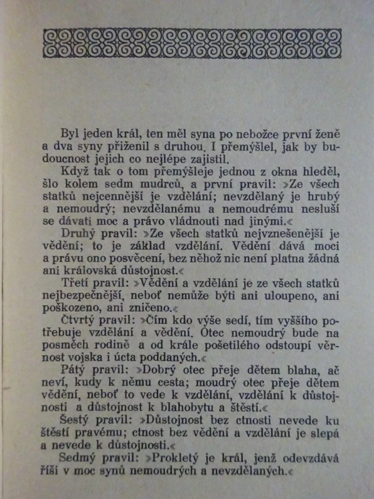 PRINC A SEDM MUDRCŮ, POHÁDKA