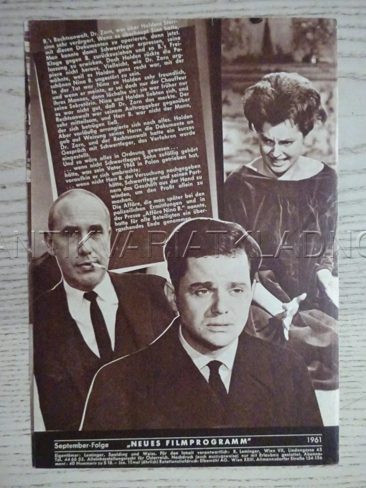 PŘÍPAD NINY B., N. TILLER, NĚMECKY, BIO PROGRAM