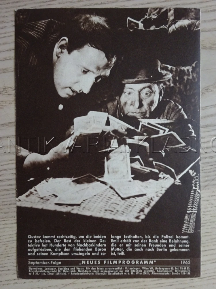 EMIL A DETEKTIVOVÉ, W. SLEZAK, NĚMECKY, BIO PROGRAM