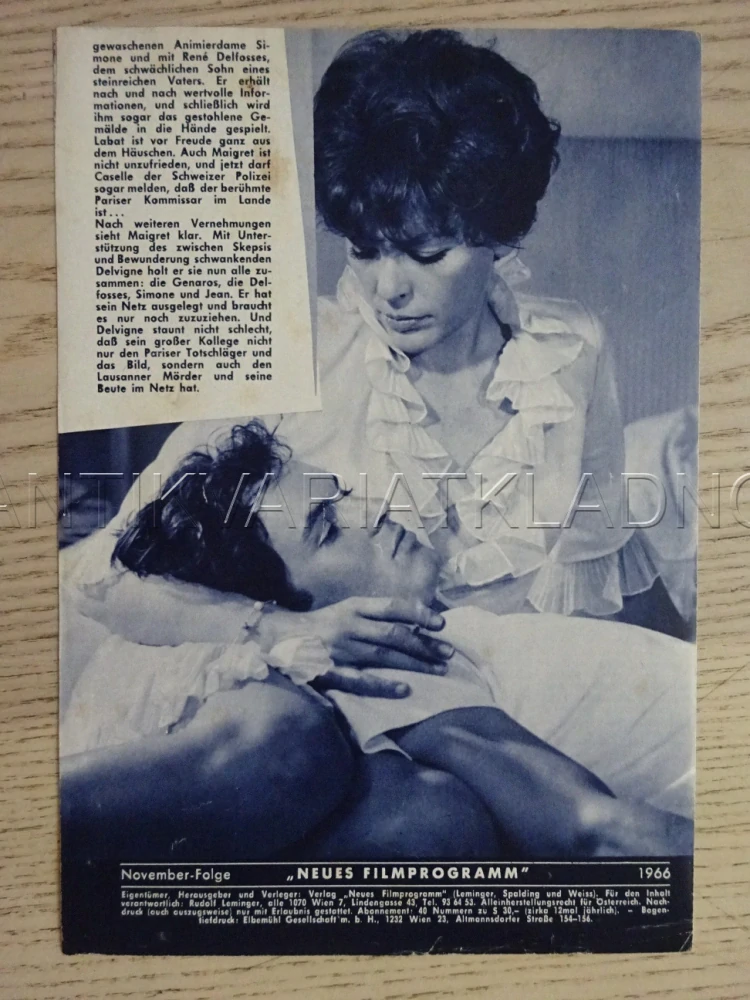 NEJVĚTŠÍ PŘÍPAD KOMISAŘE MAIGRETA, E. ARENT, NĚMECKY, BIO PROGRAM