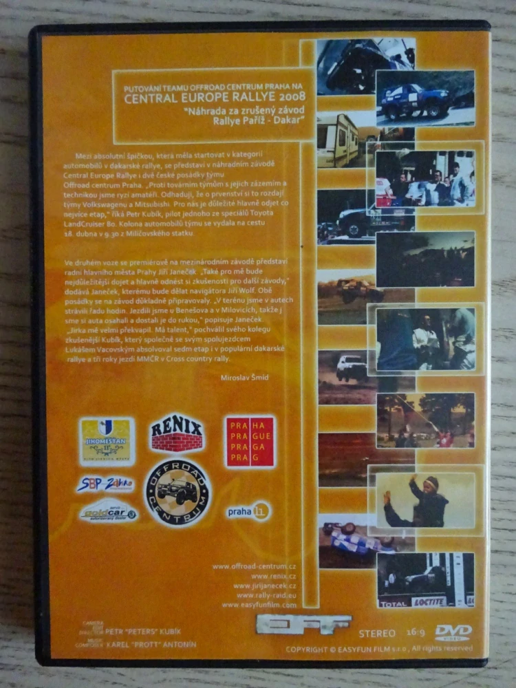 CENTRAL EUROPE RALLYE 2008, BUDAPEŠŤ, DVD FILM
