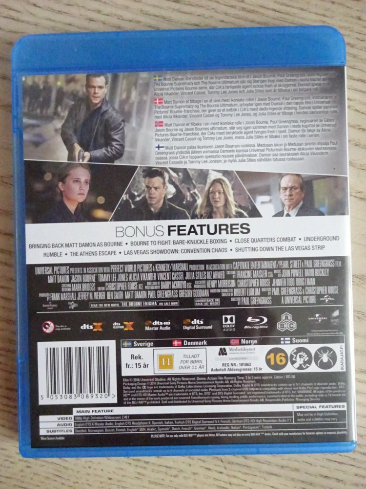 JASON BOURNE, BLURAY DVD FILM 