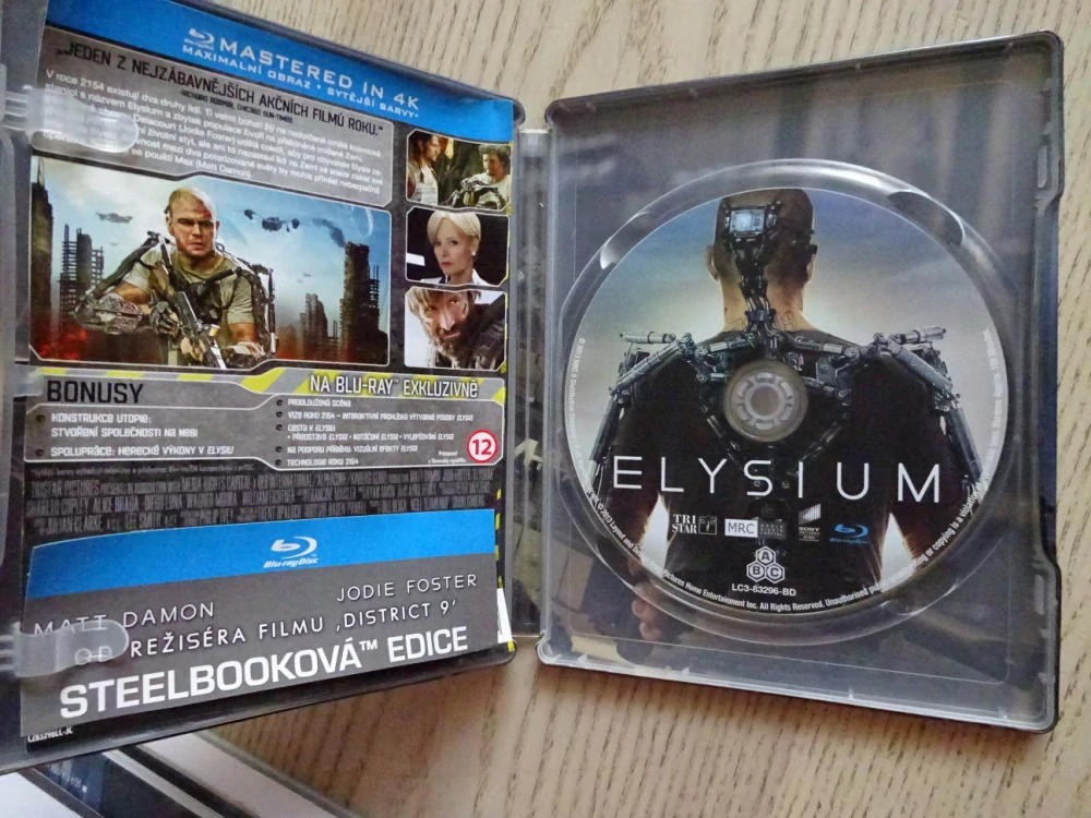 ELYSIUM, BLURAY DVD FILM