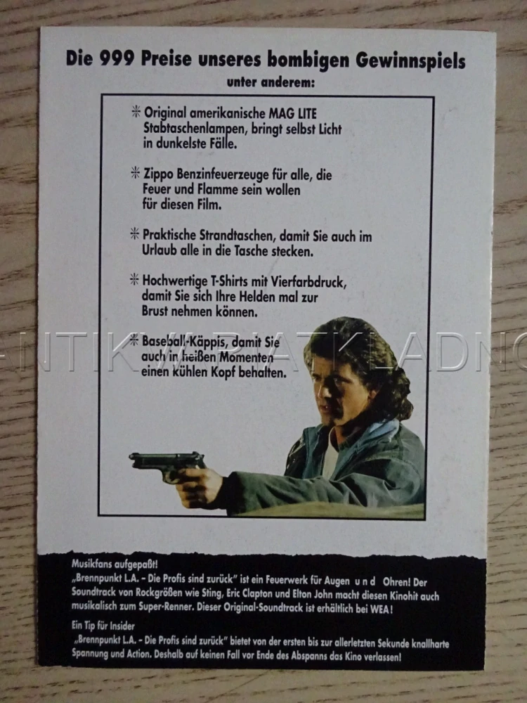 SMRTONOSNÁ ZBRAŇ 3, M. GIBSON, D. GLOVER, FILMOVÝ LETÁK