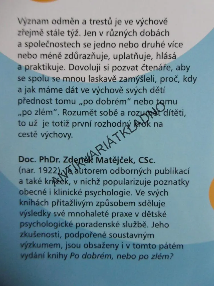 PO DOBRÉM NEBO PO ZLÉM? ZDENĚK MATĚJČEK