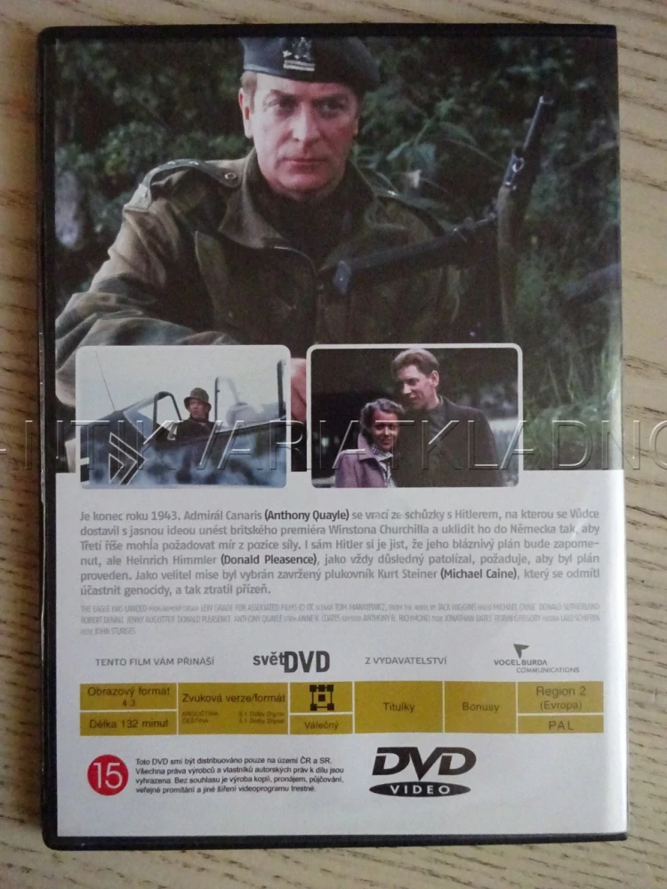 OREL PŘISTÁVÁ, M. CAINE, D. SUTHERLAND, DVD FILM
