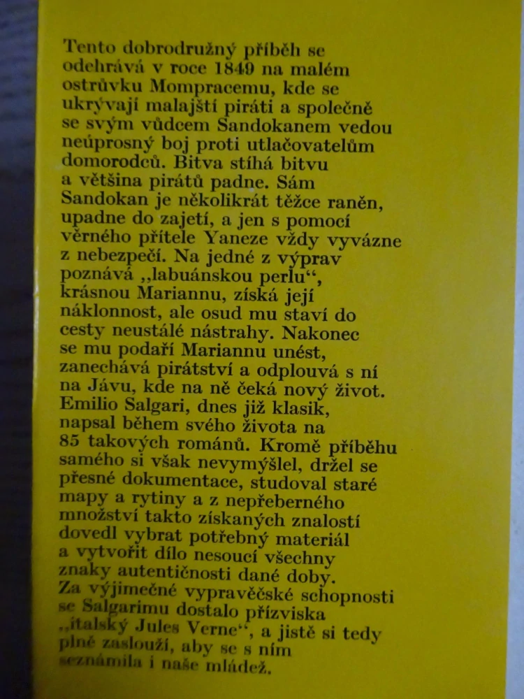 TYGŘI Z MOMPRACEMU, EMILIO SALGARI, **an