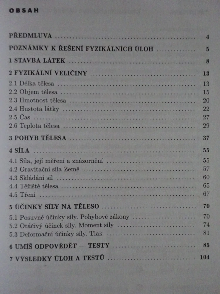 SBÍRKA ÚLOH Z FYZIKY PRO ZŠ, 1. DÍL