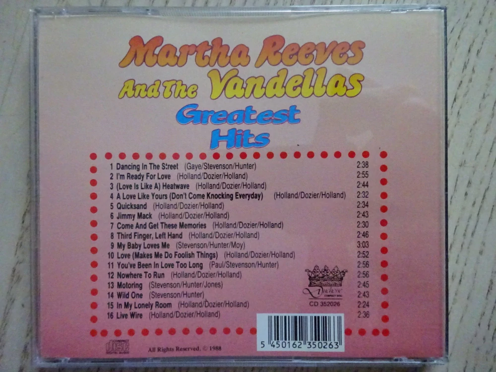 MARTHA REEVES AND THE VANDELLAS, CD HUDBA
