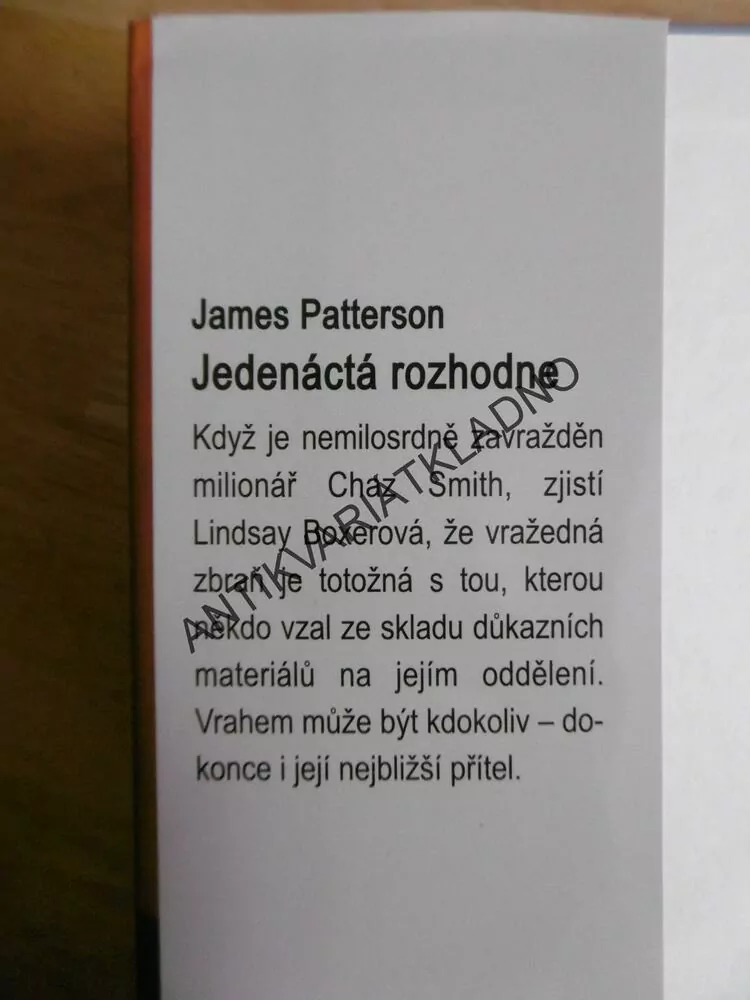 JEDENÁCTÁ ROZHODNE, JAMES PATTERSON