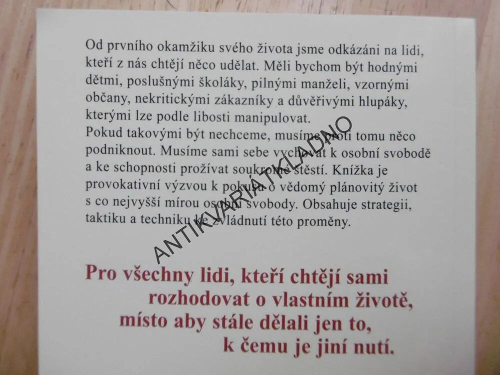 POMOZ SI SÁM, STEJNĚ TI NIKDO NEPOMŮŽE, KIRSCHNER