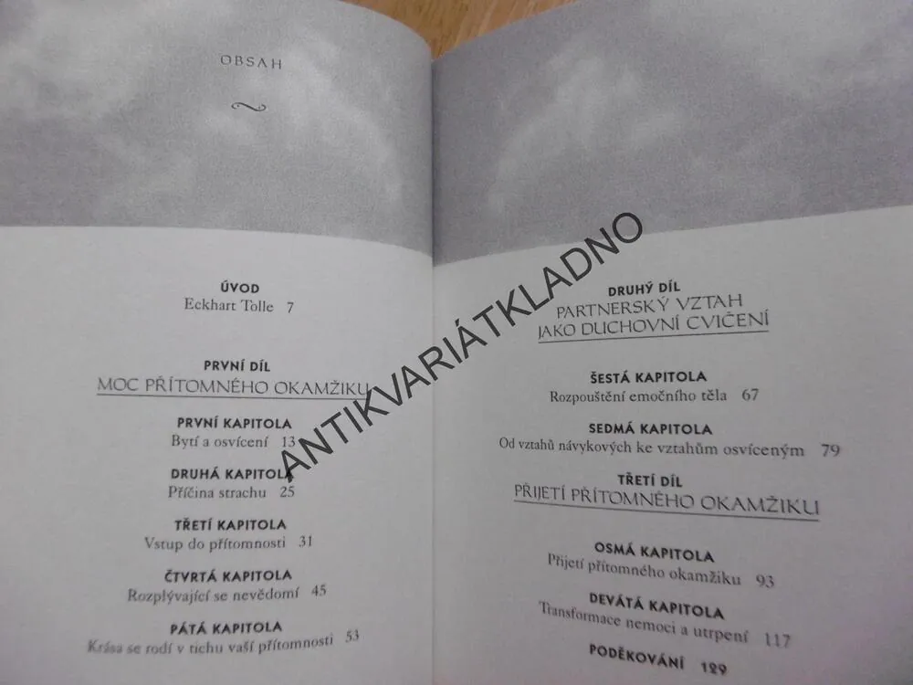 MOC PŘÍTOMNÉHO OKAMŽIKU, PRACOVNÍ KNIHA, ECKHART TOLLE, **an