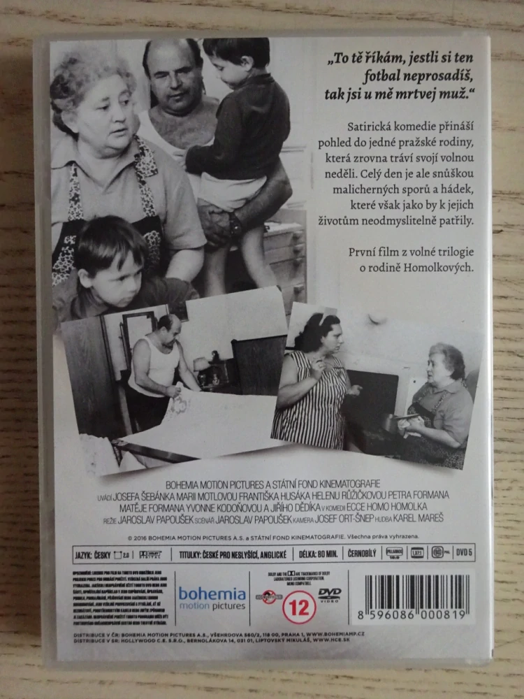 ECCE HOMO HOMOLKA, REMASTEROVANÁ VERZE, DVD FILM ČR