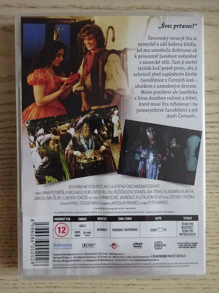 O PRINCEZNĚ JASNĚNCE A LÉTAJÍCÍM ŠEVCI, REMASTEROVANÁ VERZE, DVD FILM ČR