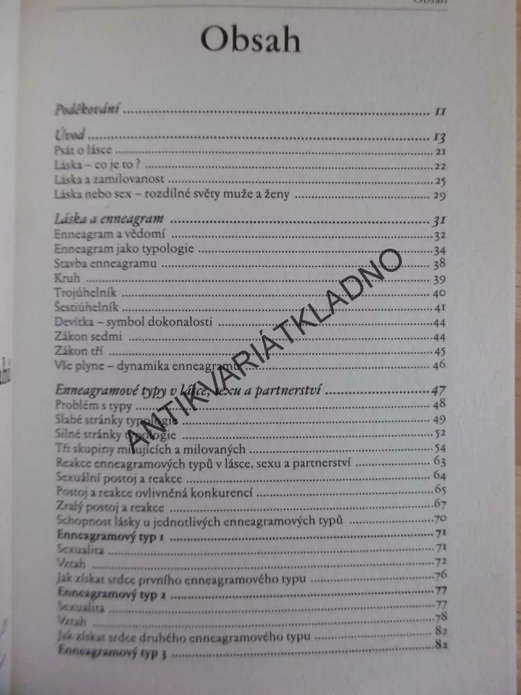 ENNEAGRAM PARTNERSKÝCH VZTAHŮ,