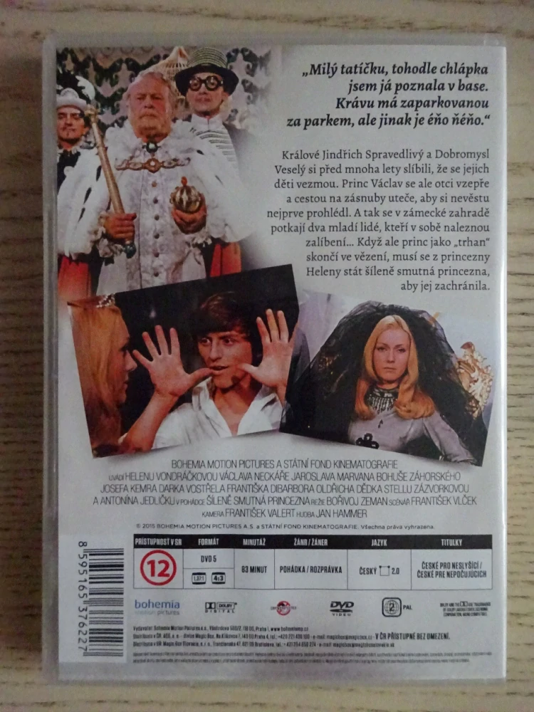 ŠÍLENĚ SMUTNÁ PRINCEZNA, REMASTEROVANÁ VERZE, DVD FILM ČR