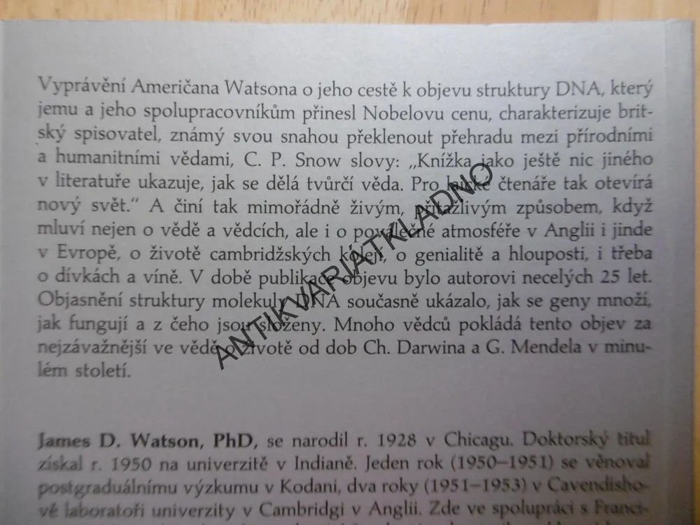 TAJEMSTVÍ DNA, JAMES D.WATSON, 