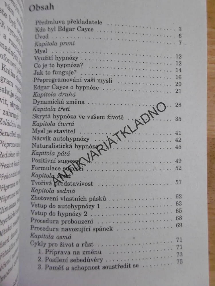 ZMĚŇTE SVŮJ ŽIVOT, AUTOHYPNOZOU K ÚSPĚCHU, EDGAR CAYCE