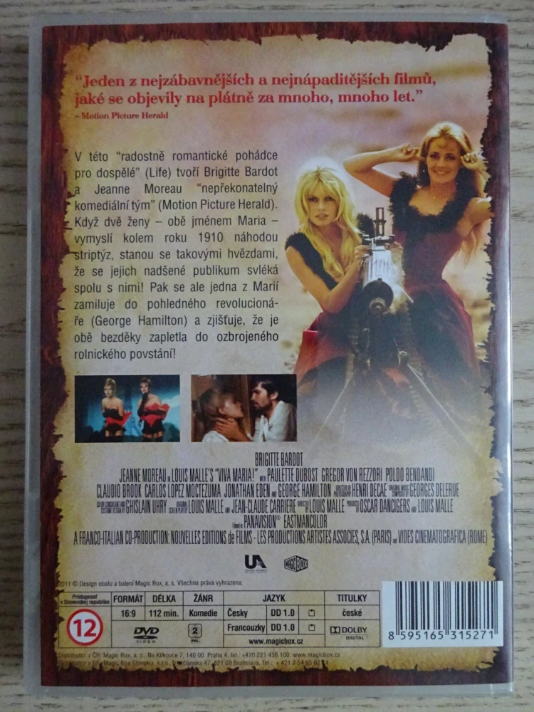 VIVA MARIA, B. BARDOT, J. MOREAU, G. HAMILTON, DVD FILM