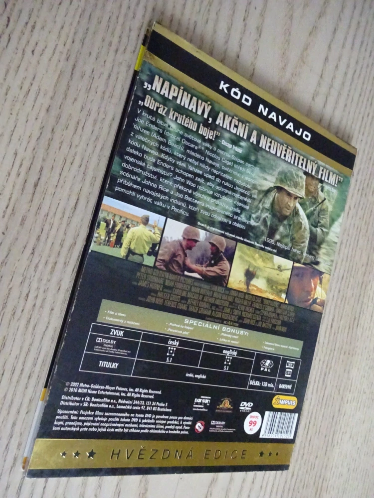 KÓD NAVAJO, N. CAGE, DVD FILM