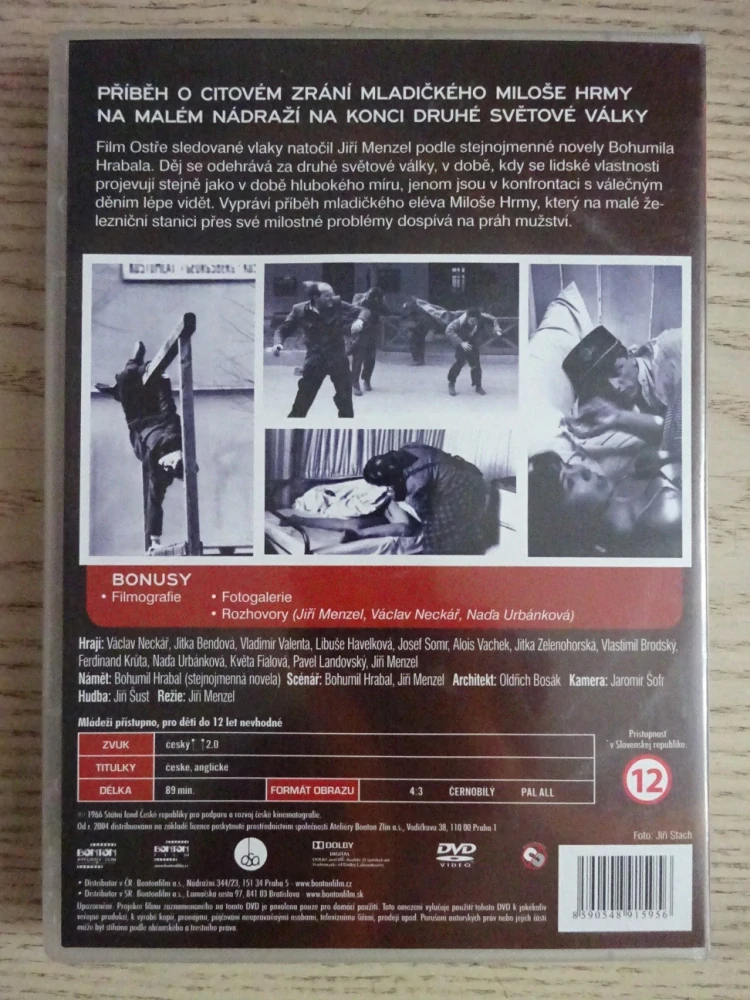 OSTŘE SLEDOVANÉ VLAKY, V. NECKÁŘ, J. SOMR, DVD FILM ČR