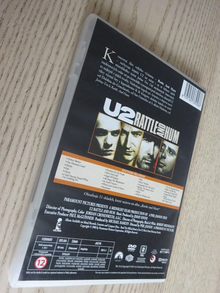 U2, RATTLE AND HUM, DVD HUDBA