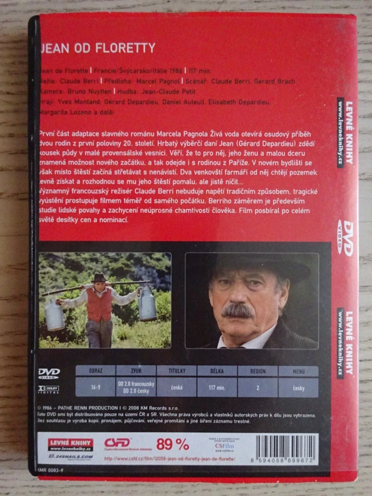 JEAN OD FLORETTY, Y. MONTAND, G. DEPARDIEU, DVD FILM