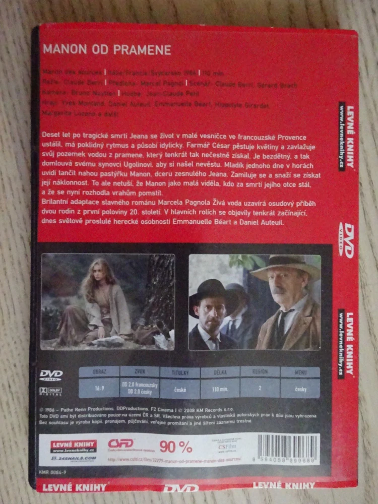 MANON OD PRAMENE, Y. MONTAND, D. AUTEUIL, DVD FILM
