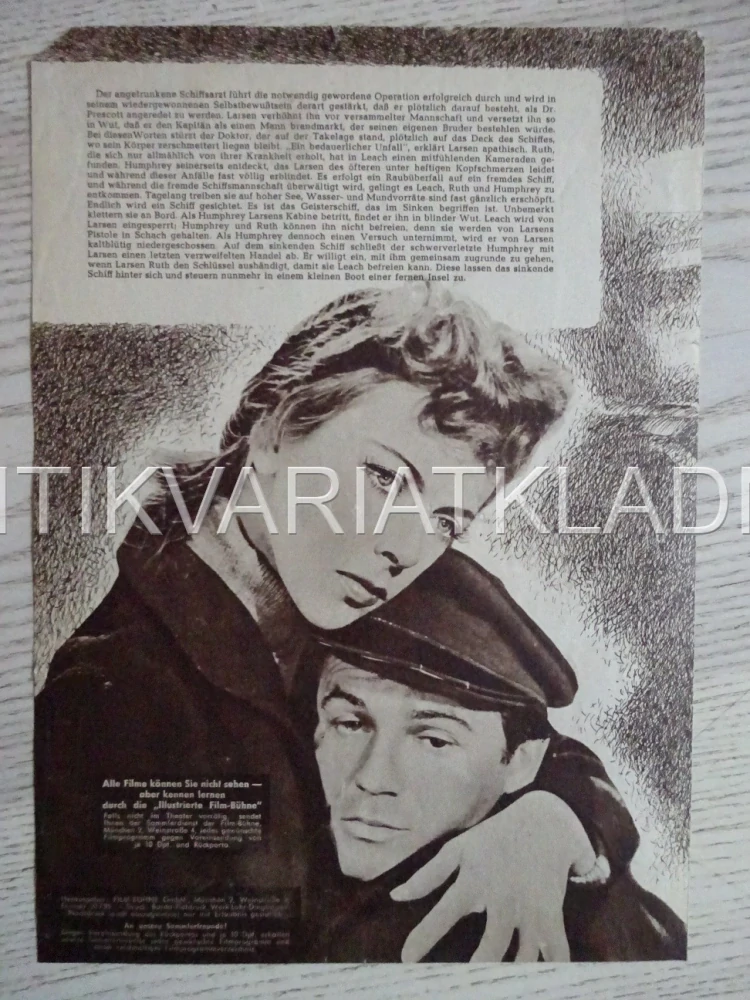 THE SEA WOLF, EDWARD G. ROBINSON, JACK LONDON, NĚMECKY, BIO PROGRAM 295