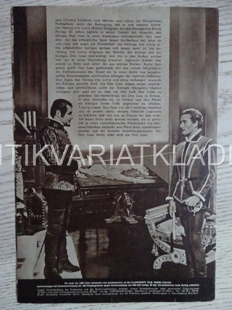 ADVENTURES OF DON JUAN, ERROL FLYNN, NĚMECKY, BIO PROGRAM 1080