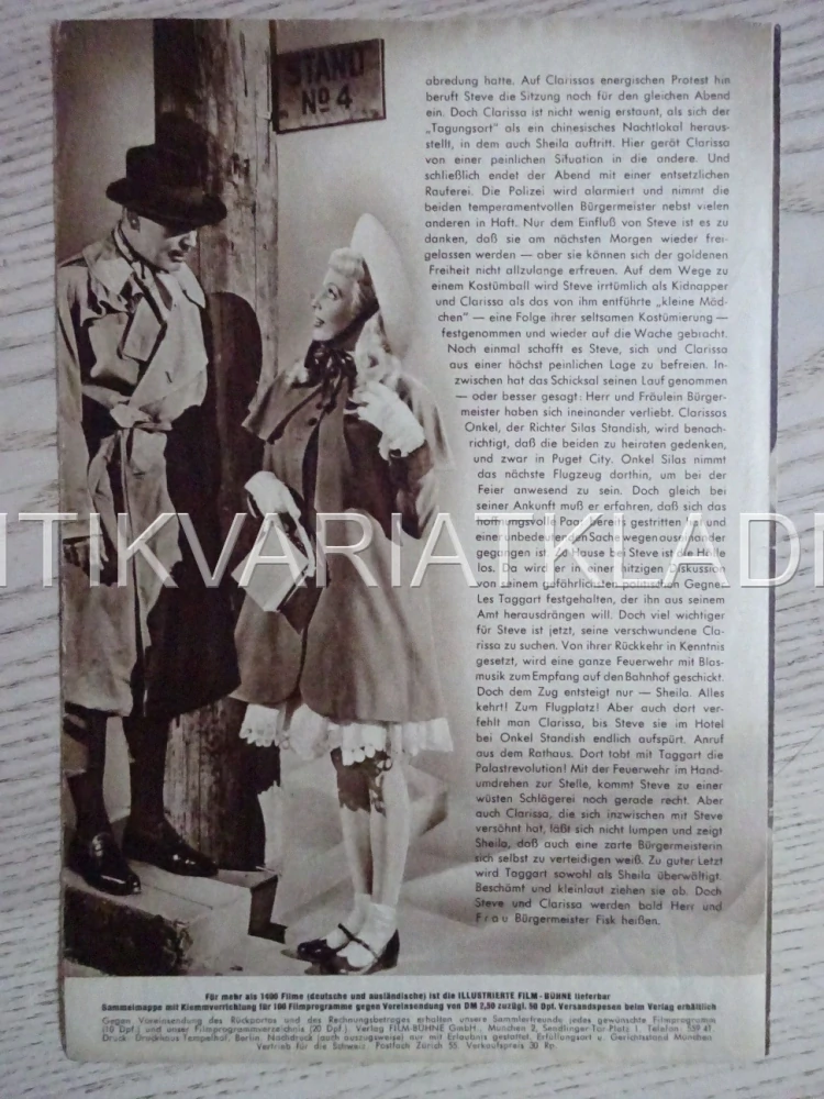 KEY TO THE CITY, CLARK GABLE, NĚMECKY, BIO PROGRAM 1473