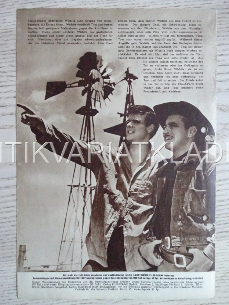 THE SUNDOWNERS, ROBERT PRESTON, NĚMECKY, BIO PROGRAM 1539