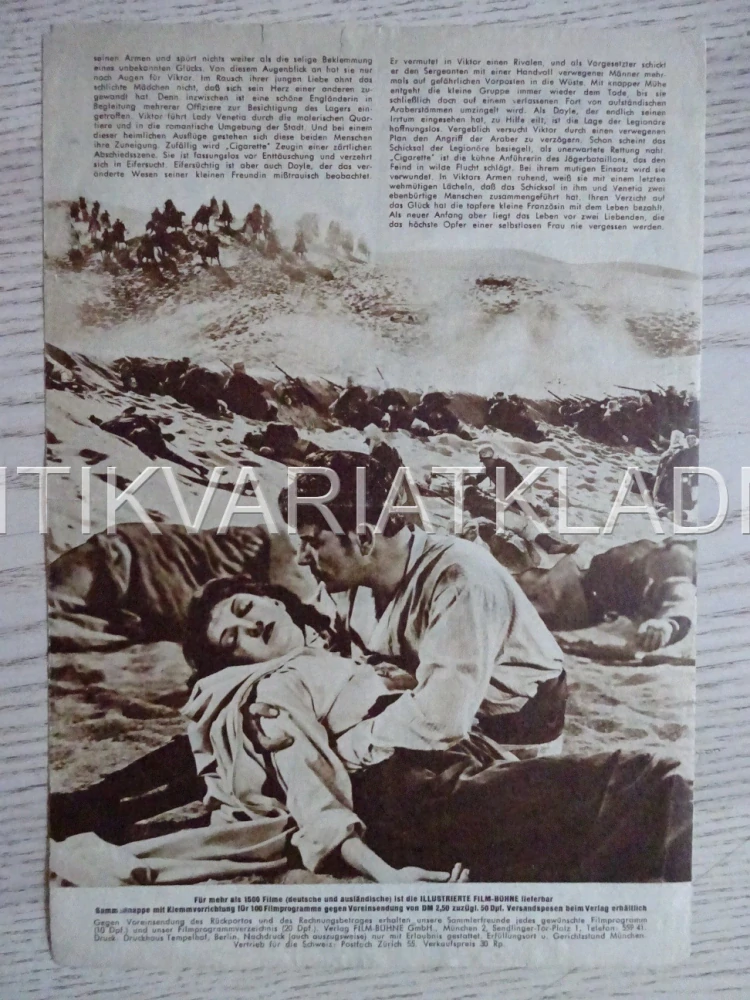 UNDER TWO FLAGS, RONALD COLMAN, NĚMECKY, BIO PROGRAM 1548