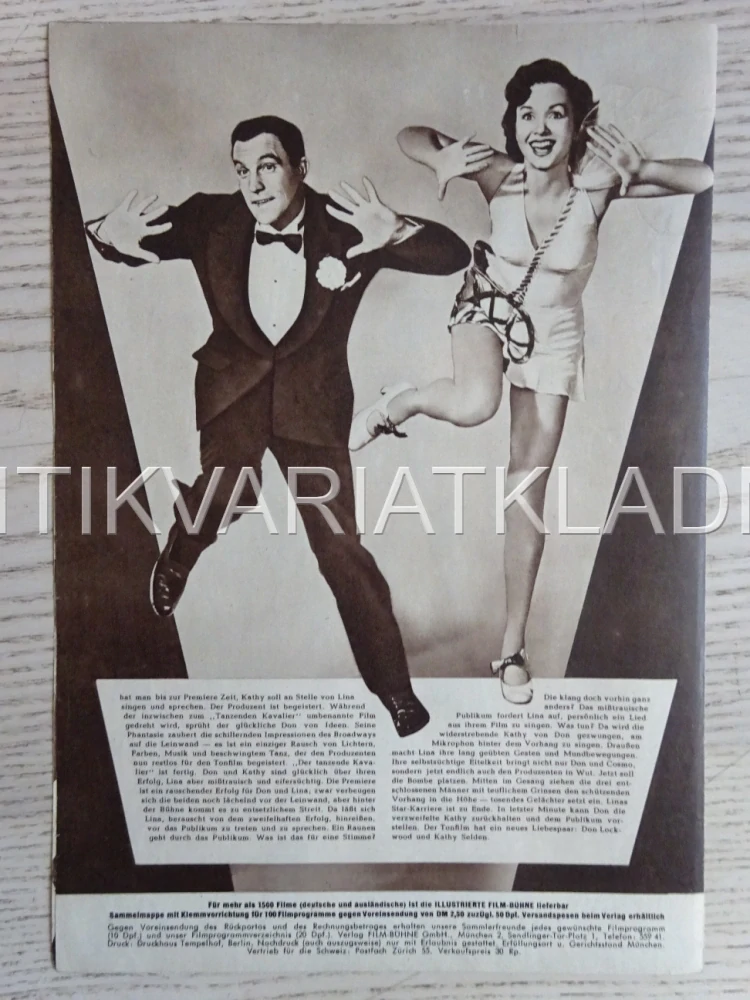 ZPÍVÁNÍ V DEŠTI, GENE KELLY, NĚMECKY, BIO PROGRAM 1874