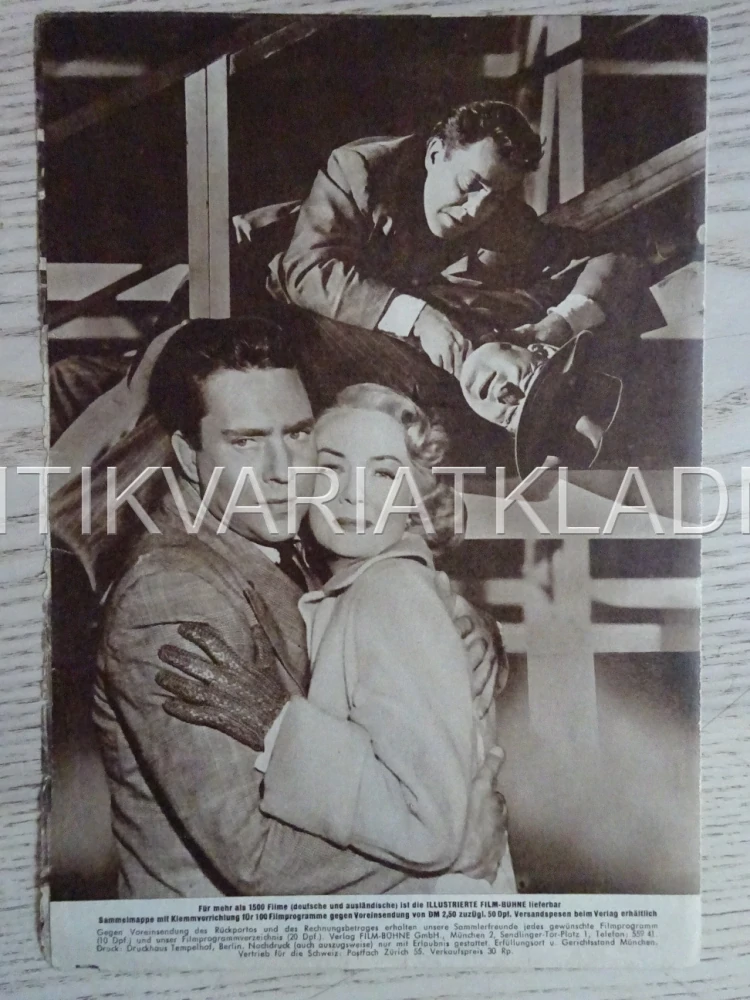 THE MAN IN THE DARK, MUŽ VE STÍNU, EDMOND O'BRIEN, NĚMECKY, BIO PROGRAM 1957