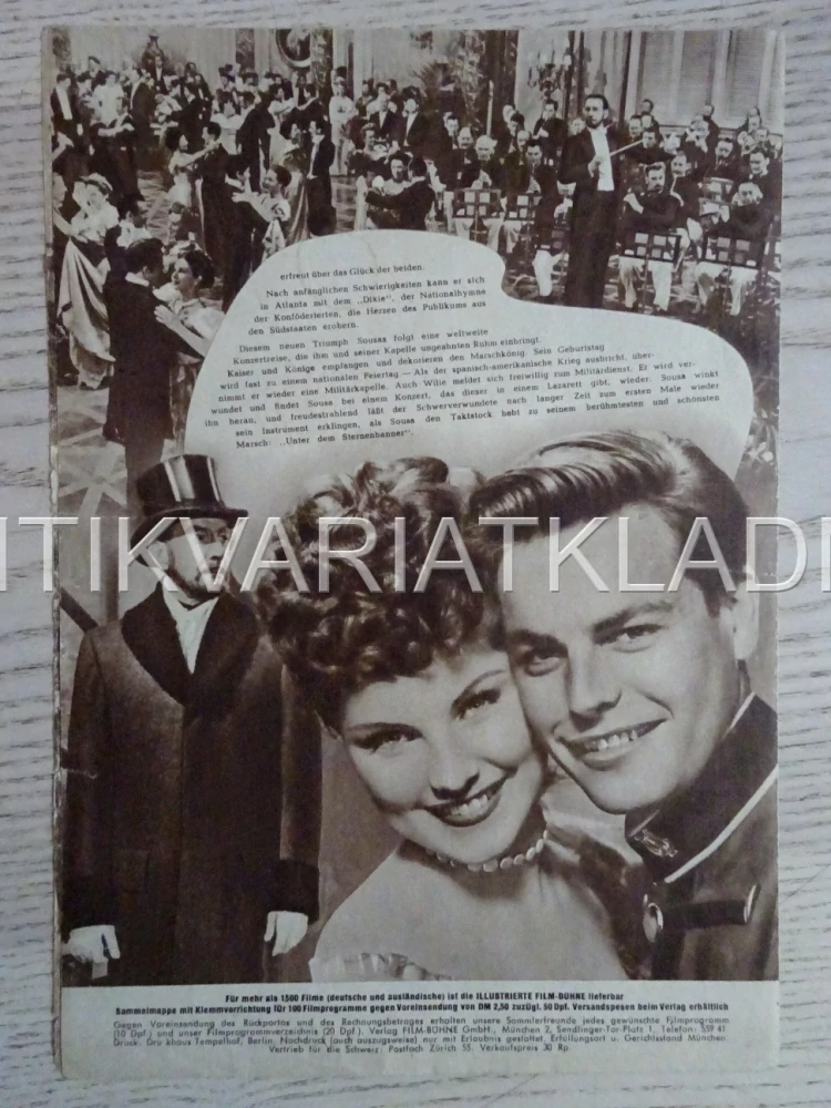 STARS AND STRIPES FOREVER, DEBRA PAGET, NĚMECKY, BIO PROGRAM 1994