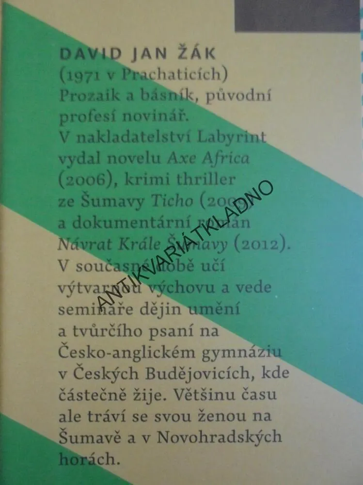 KRÁL ŠUMAVY, DAVID ŽÁK, RUDOLF KALČÍK, FILM,FOTO, **an