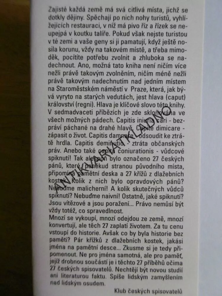 27 POPRAVENÝCH ČESKÝCH PÁNŮ OČIMA 27 NEPOPRAVENÝCH ČESKÝCH SPISOVATELŮ, **an