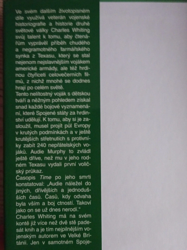 AMERICKÝ HRDINA, CHARLES WHITING, VÁLKA, **an